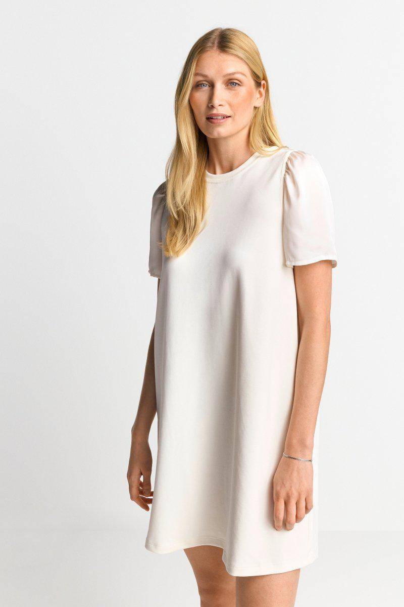 Eich & Royal Minikleid mit seidigen Puffärmeln