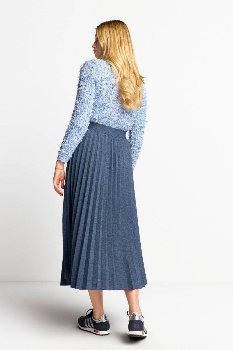 Eich & Royal Plisseerock In Denim-Optik