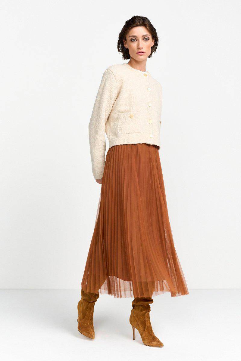 Eich & Royal Plisseerock in Midilänge