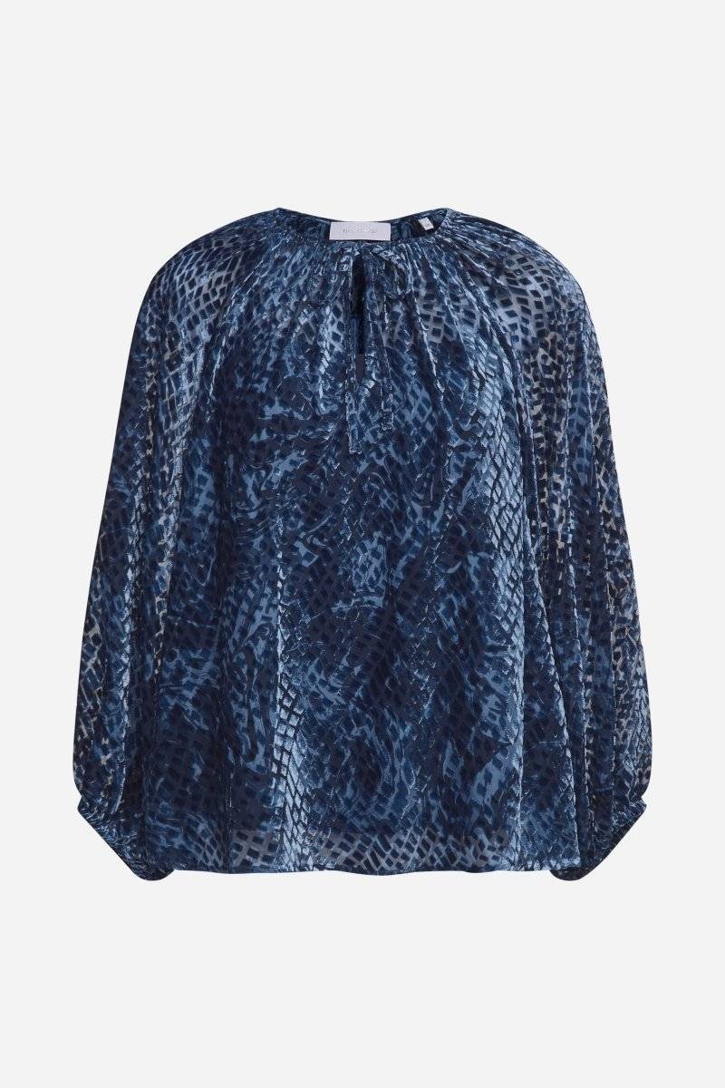 Eich & Royal Samtbluse Mit Ballonärmeln