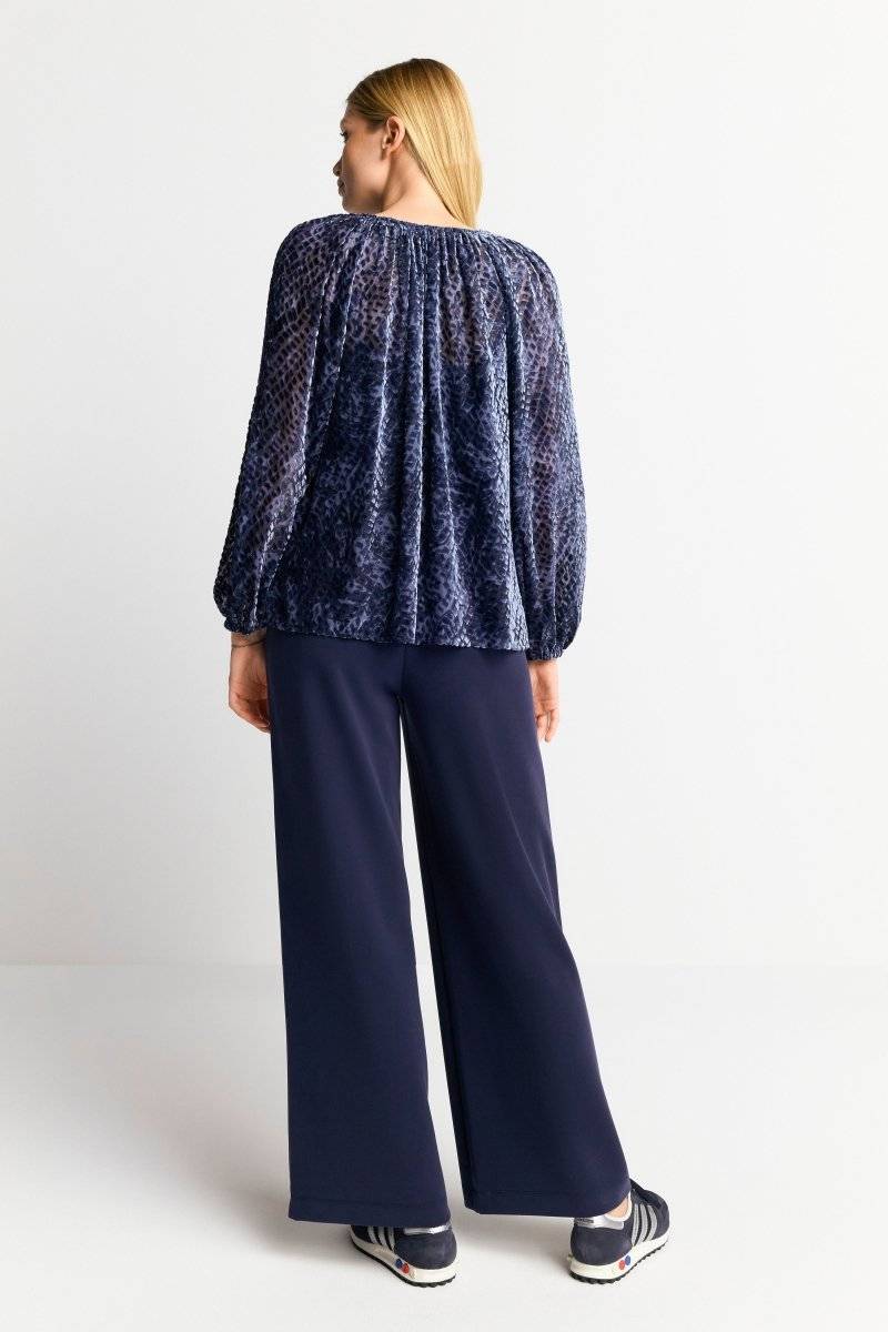 Eich & Royal Samtbluse Mit Ballonärmeln