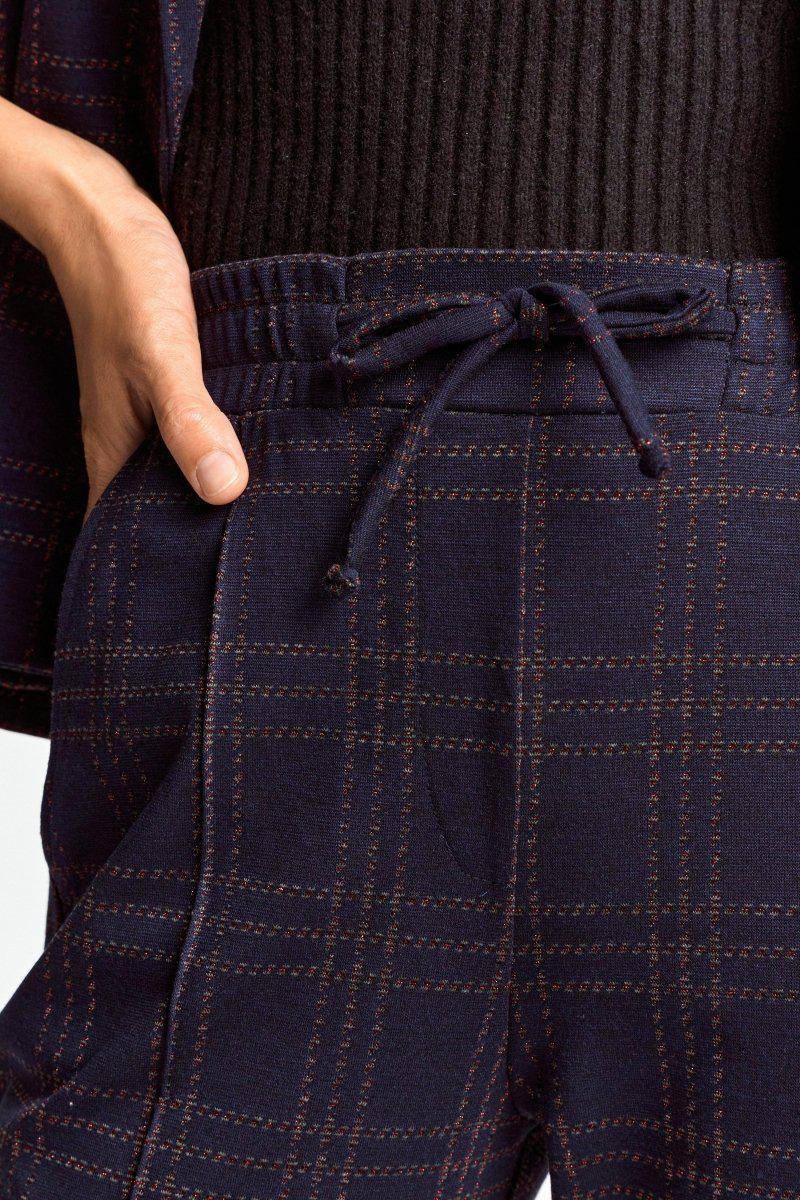 Eich & Royal Stoffhose Mit Karomuster Und Bügelfalte