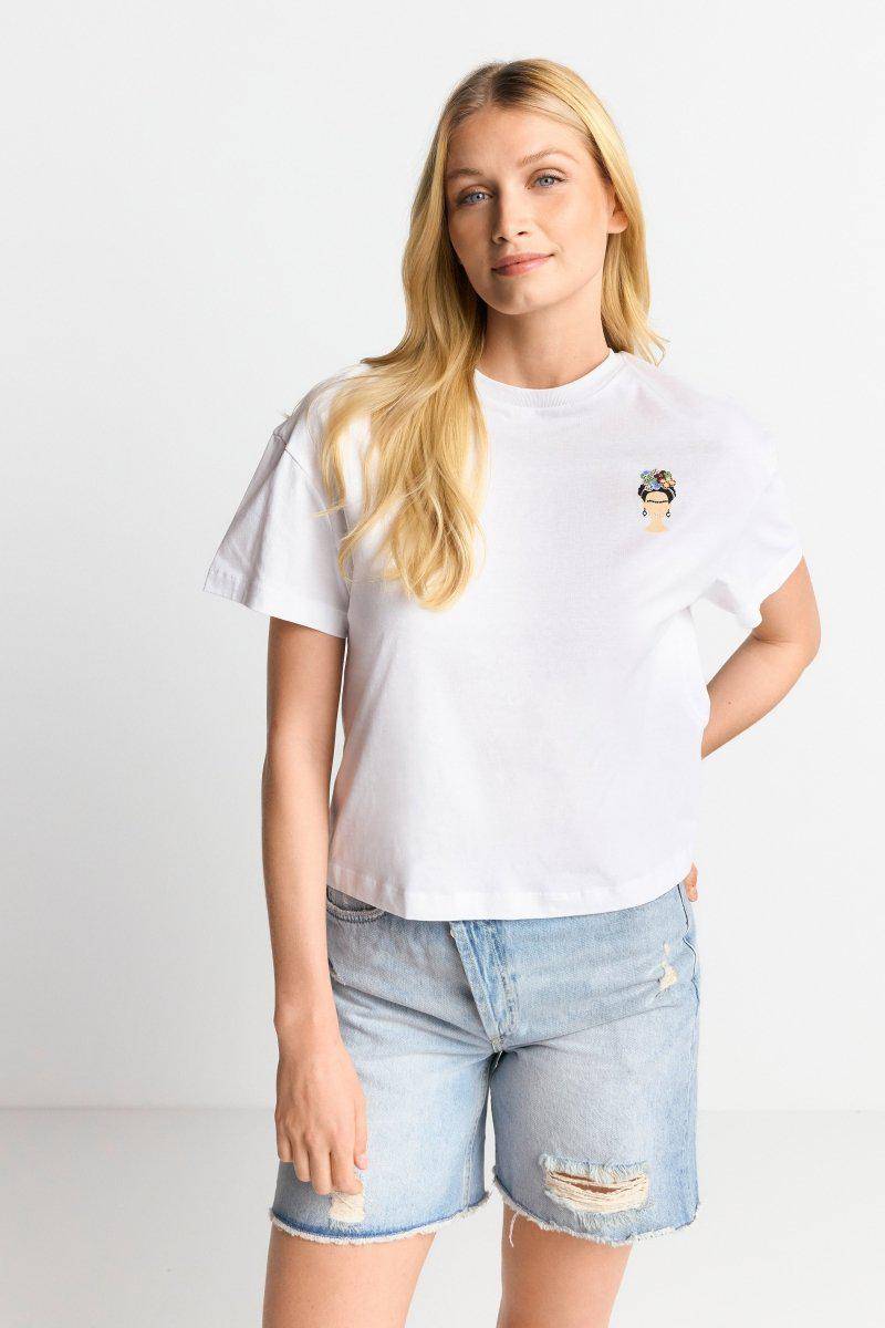 Eich & Royal T-Shirt mit Frida Kahlo-Applikation