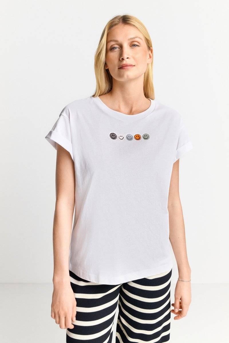 Eich & Royal T-Shirt mit Strass-Applikationen