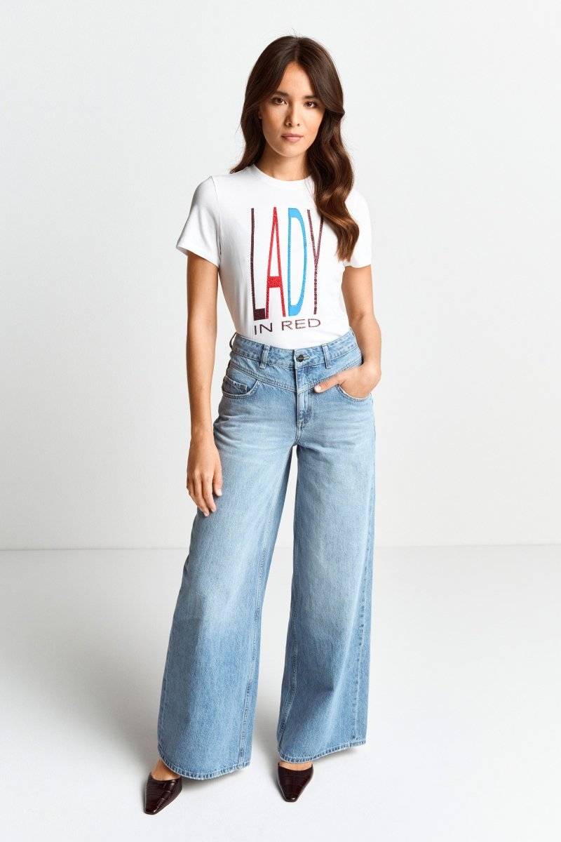 Eich & Royal T-Shirt mit Strass-Schriftzug