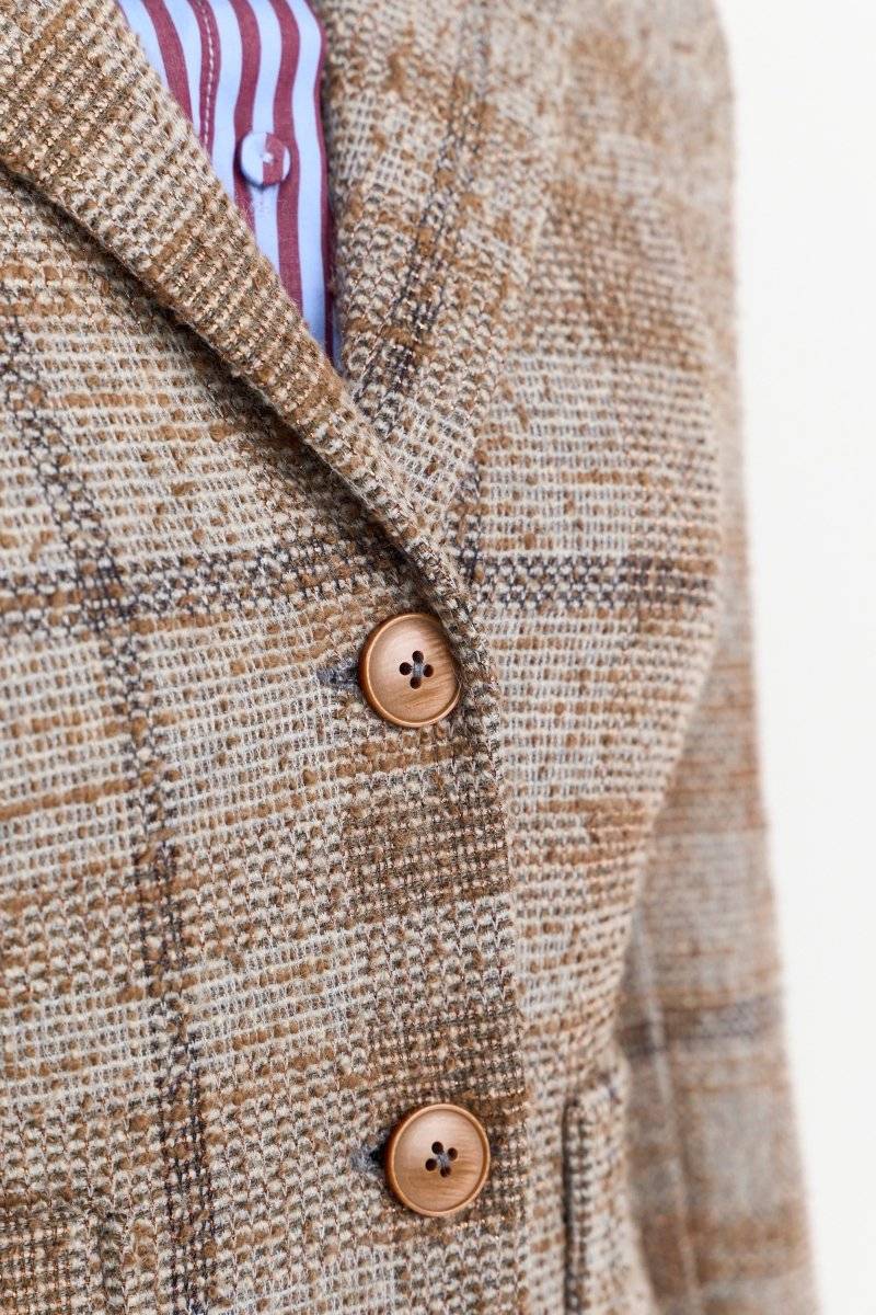 Eich & Royal Taillierter Blazer Mit Karomuster