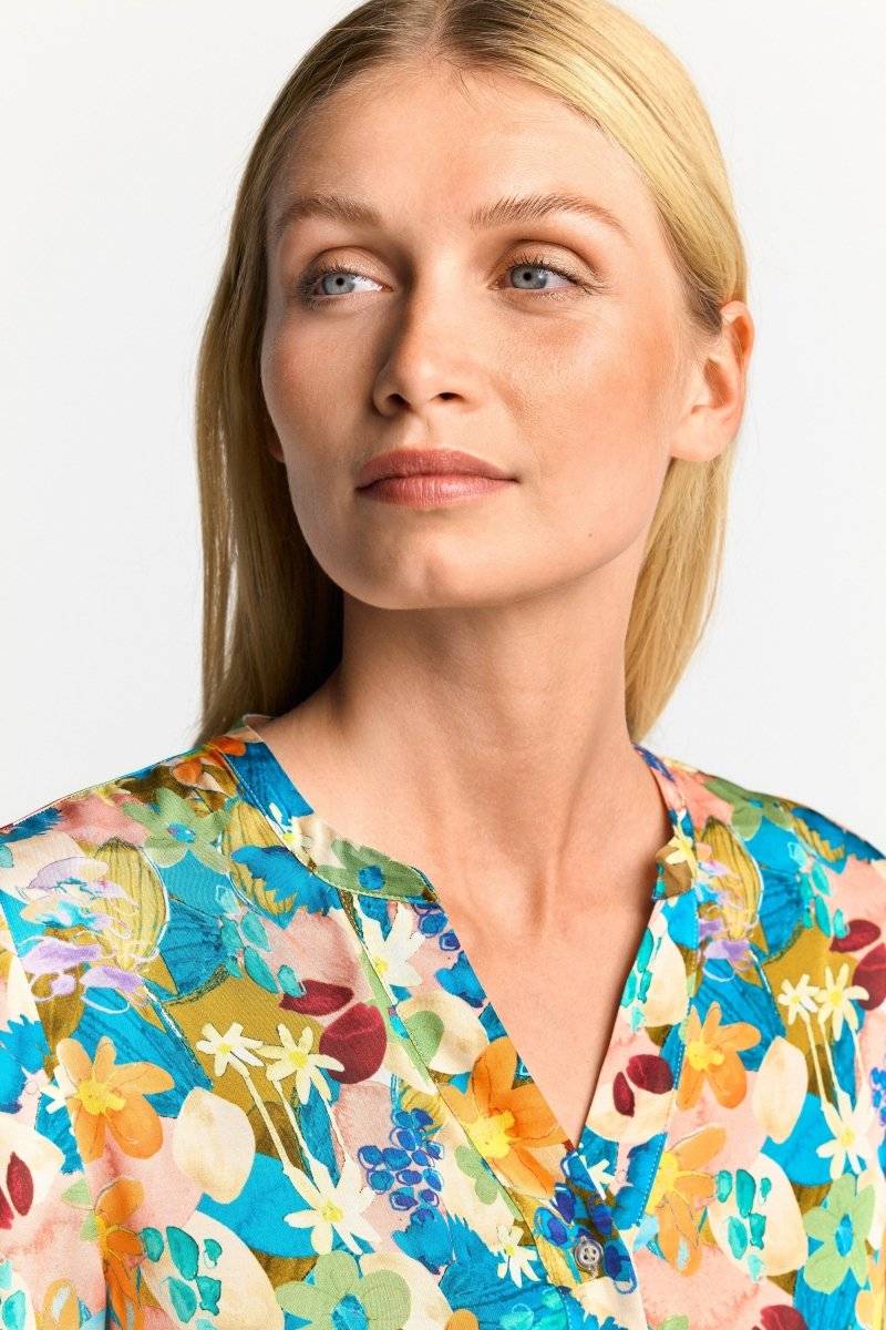 Eich & Royal V-Neck-Bluse Mit Knöpfen