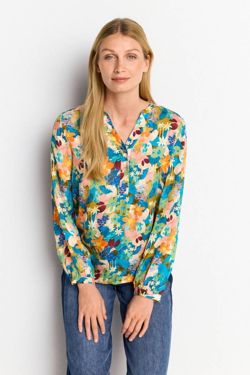 Eich & Royal V-Neck-Bluse Mit Knöpfen