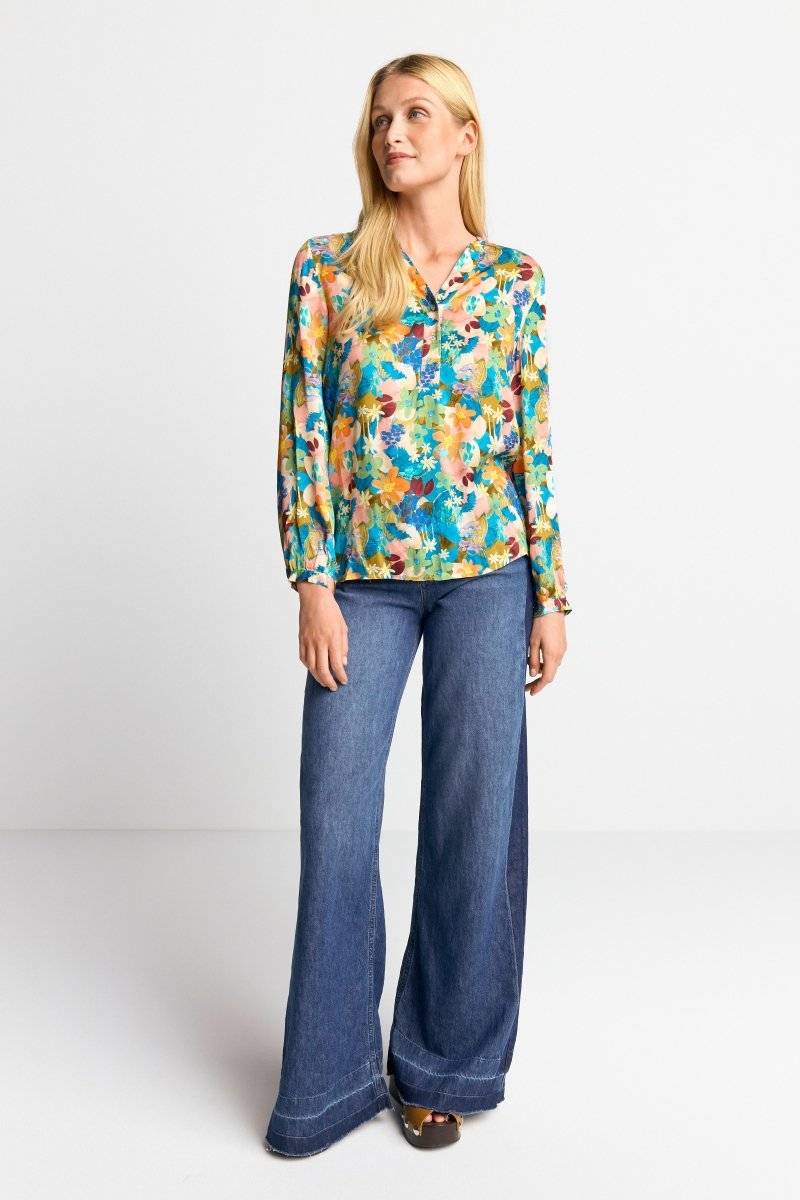 Eich & Royal V-Neck-Bluse mit Knöpfen