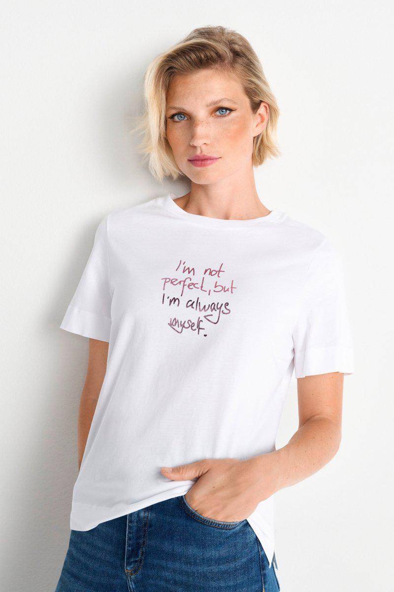 Eich & Royal Weißes Statement-T-Shirt