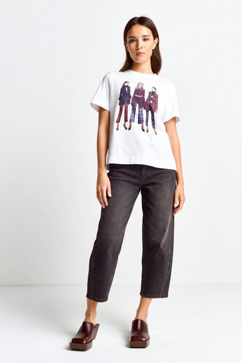 Eich & Royal Weißes T-Shirt Mit Crew-Neck