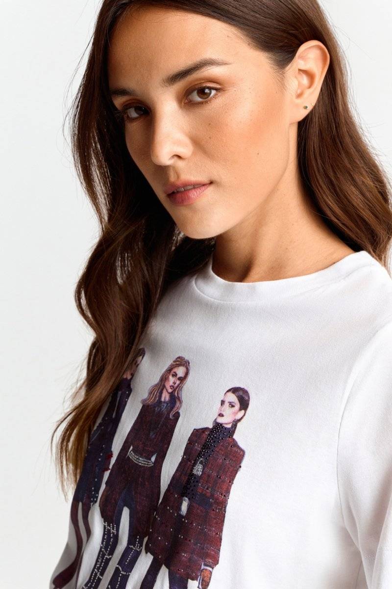 Eich & Royal Weißes T-Shirt Mit Crew-Neck