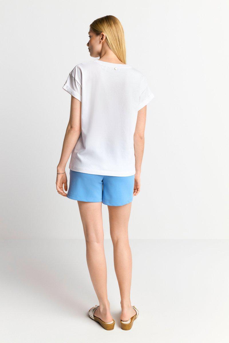 Eich & Royal Weißes T-Shirt Mit Crew-Neck