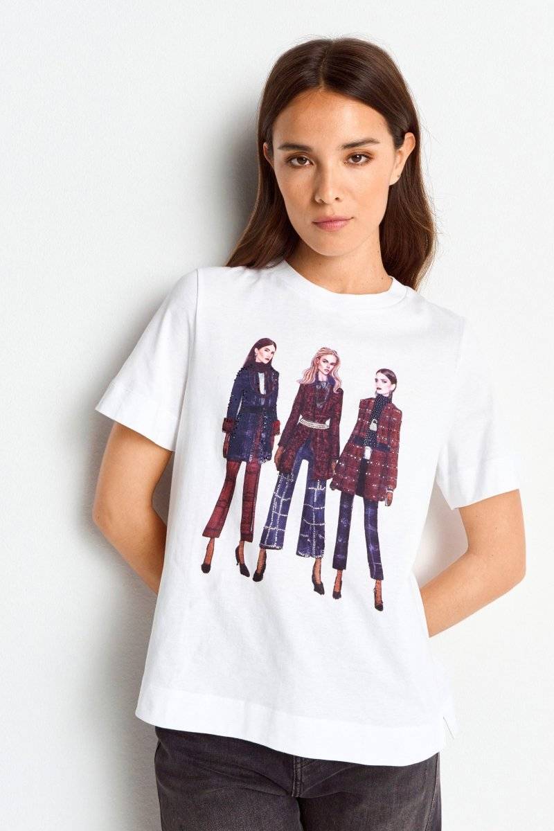 Eich & Royal Weißes T-Shirt mit Crew-Neck