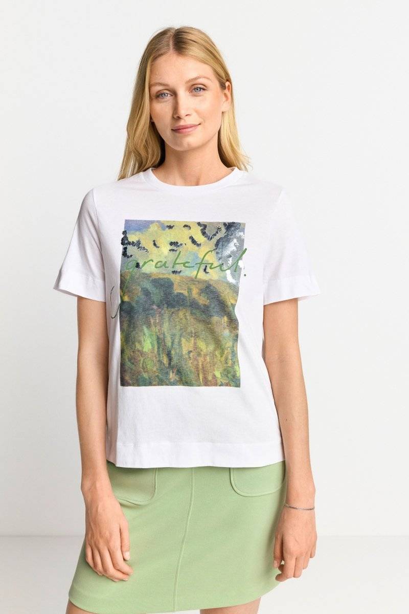 Eich & Royal Weißes T-Shirt Mit Print