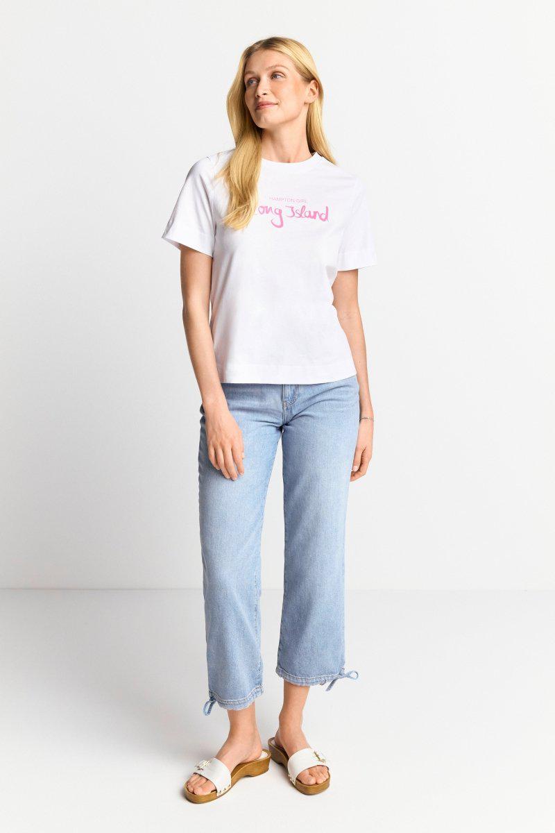 Eich & Royal Weißes T-Shirt Mit Schriftzug