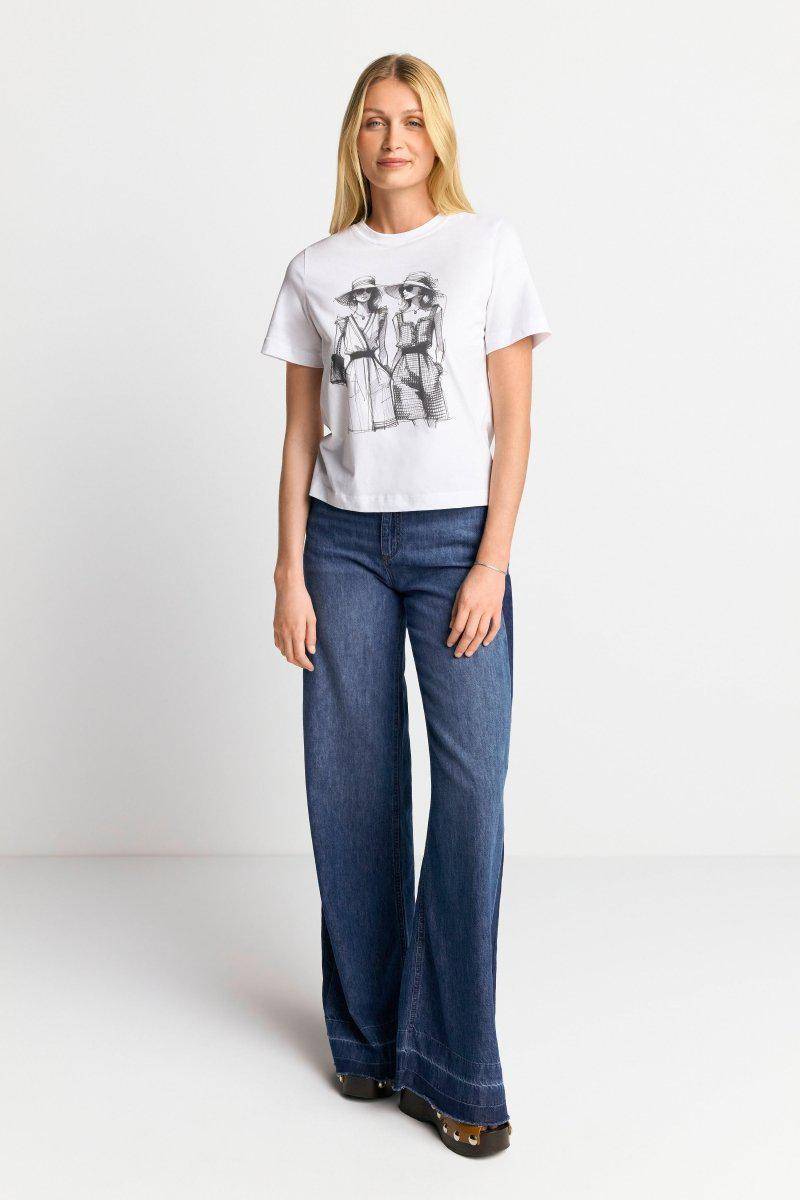 Eich & Royal Weißes T-Shirt Mit Statement-Print