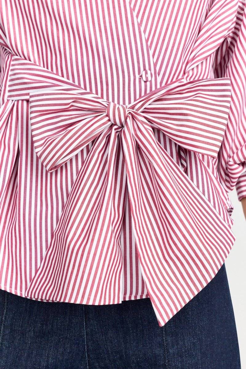 Eich & Royal Wickelbluse Mit V-Neck Und Streifen