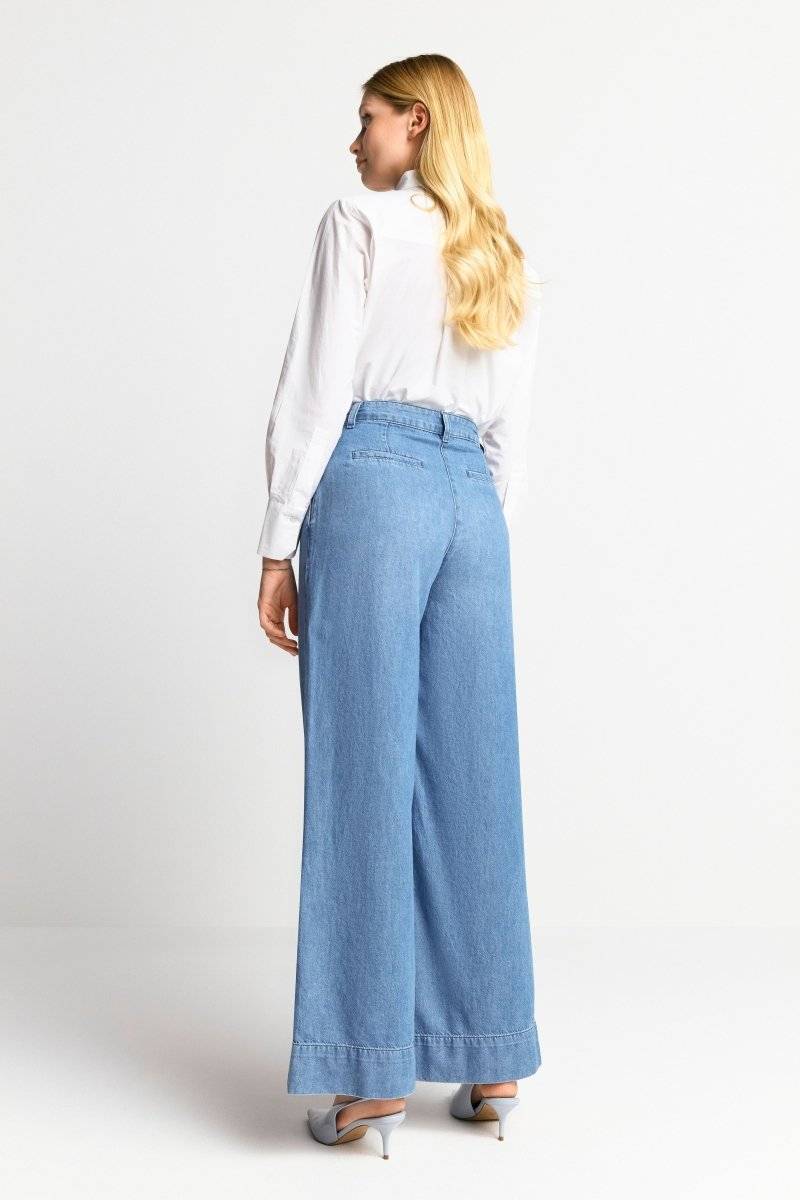 Eich & Royal Wide Leg Denim Mit Bundfalten