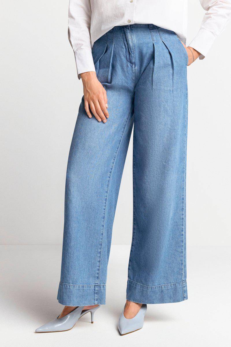 Eich & Royal Wide Leg Denim Mit Bundfalten