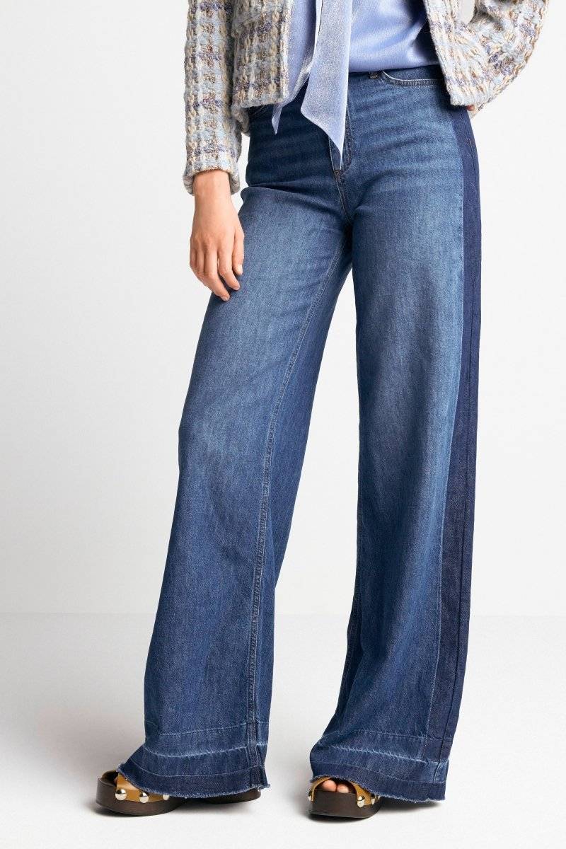 Eich & Royal Wide Leg Denim Mit Seitenstreifen