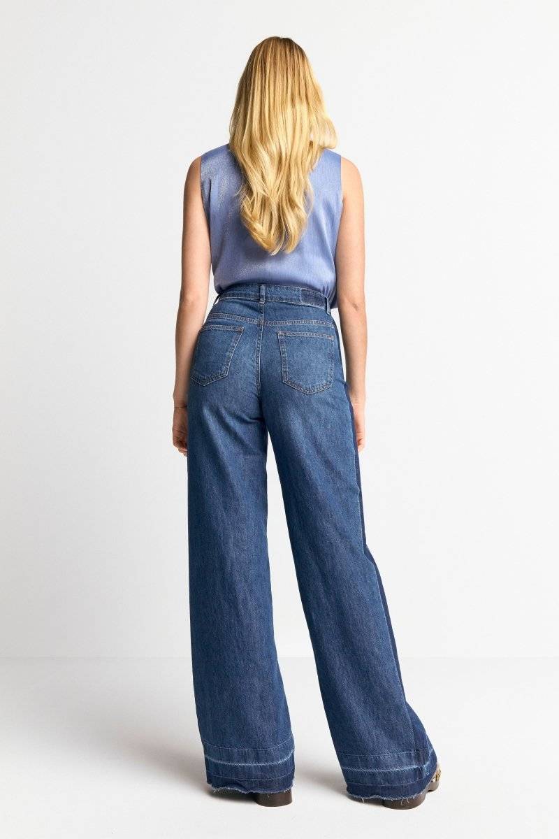 Eich & Royal Wide Leg Denim Mit Seitenstreifen