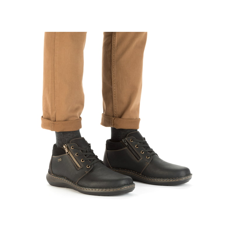 Rieker Artikelnummer 03043-00 Rieker Herren Schnürschuhe Asphaltschwarz