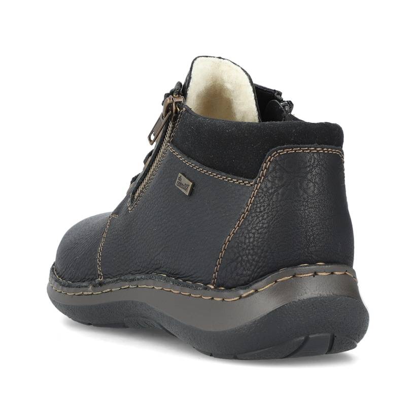 Rieker Artikelnummer 03043-00 Rieker Herren Schnürschuhe Asphaltschwarz