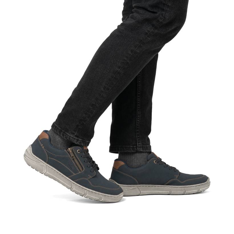 Rieker Artikelnummer 04003-14 Rieker Herren Schnürschuhe Stahlblau