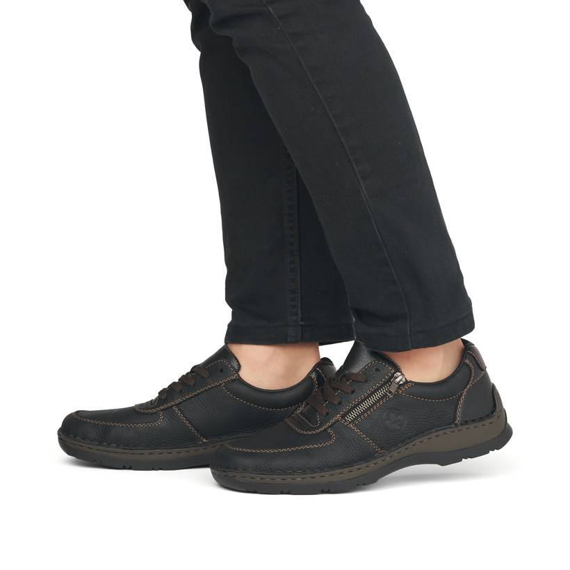 Rieker Artikelnummer 05330-00 Rieker Herren Schnürschuhe Asphaltschwarz