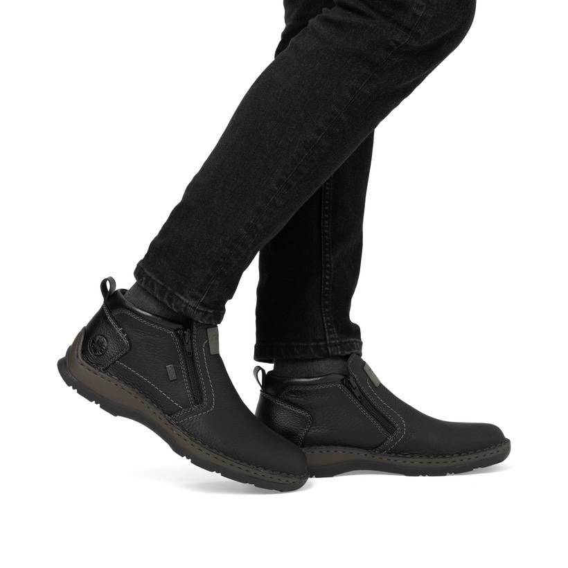 Rieker Artikelnummer 05357-00 Rieker Herren Kurzstiefel Asphaltschwarz
