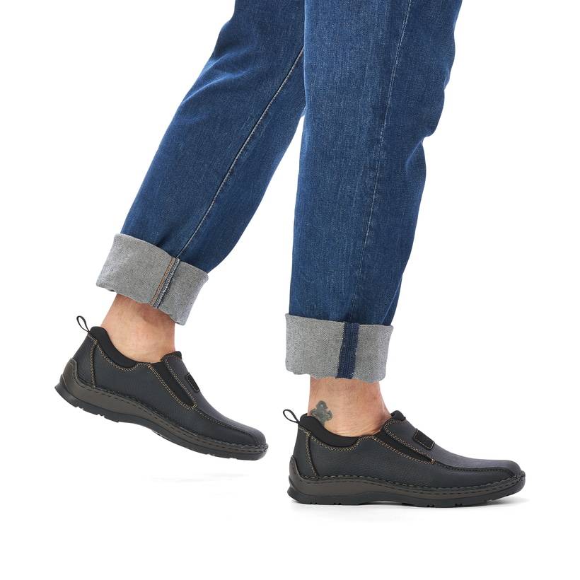 Rieker Artikelnummer 05363-00 Rieker Herren Slipper Tiefschwarz