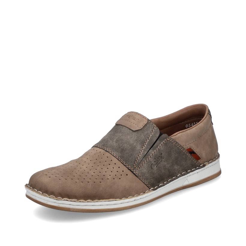 Rieker Artikelnummer 05455-64 Rieker Herren Slipper Hellbeige-steingrau