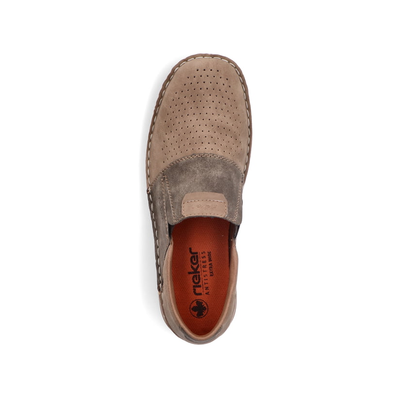 Rieker Artikelnummer 05455-64 Rieker Herren Slipper Hellbeige-steingrau