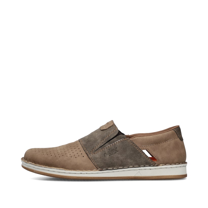 Rieker Artikelnummer 05455-64 Rieker Herren Slipper Hellbeige-steingrau