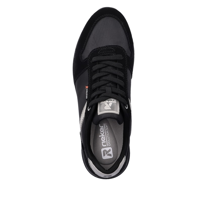 Rieker Artikelnummer 07002-00 Rieker Herren Sneaker Low Carbon-black Silver-grey