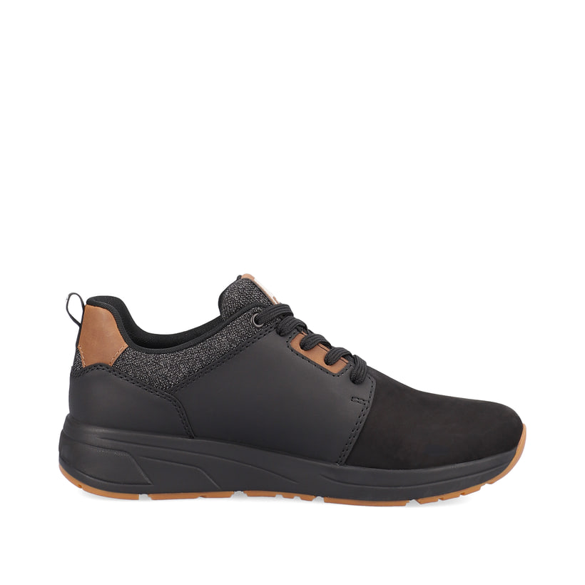 Rieker Artikelnummer 07005-00 Rieker Herren Sneaker Low Night-black Wood-brown