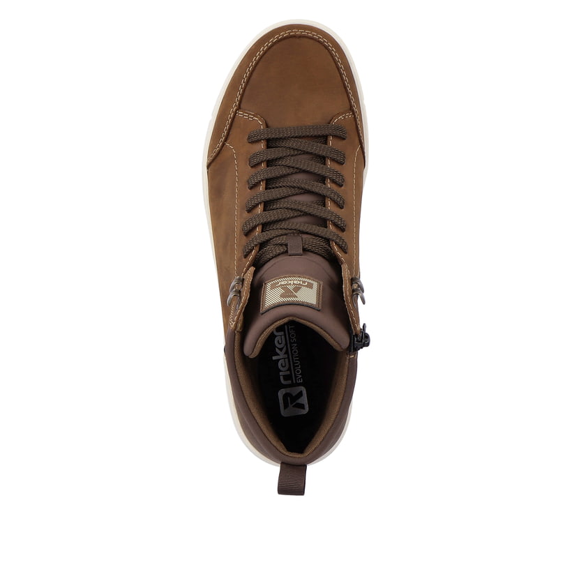 Rieker Artikelnummer 07100-22 Rieker Herren Sneaker High Wood Brown
