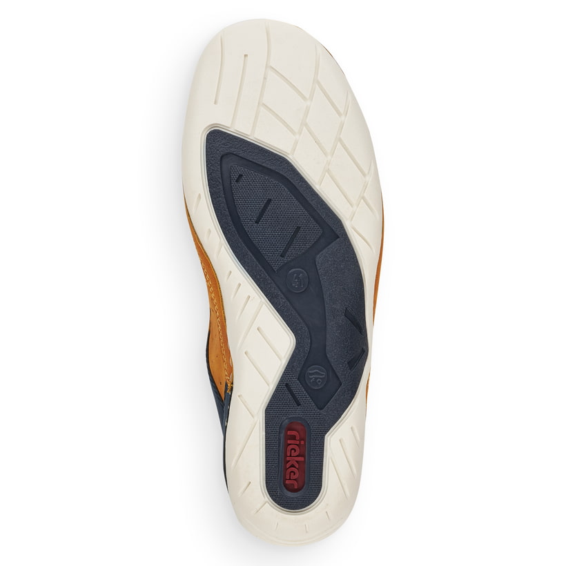 Rieker Artikelnummer 07506-68 Rieker Herren Schnürschuhe Goldgelb-königsblau