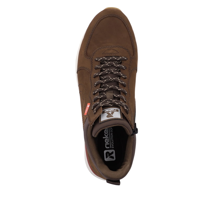 Rieker Artikelnummer 07660-22 Rieker Herren Sneaker High Wood Brown