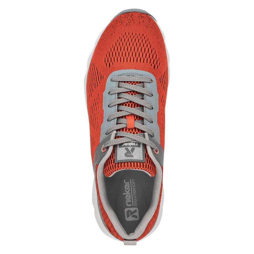 Rieker Artikelnummer 07806-38 Rieker Herren Sneaker Low Rust-orange Grey