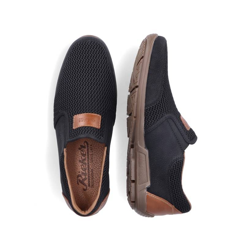 Rieker Artikelnummer 09069-00 Rieker Herren Slipper Asphaltschwarz