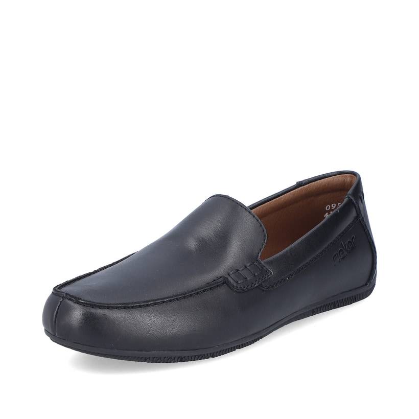 Rieker Artikelnummer 09557-00 Rieker Herren Slipper Glanzschwarz