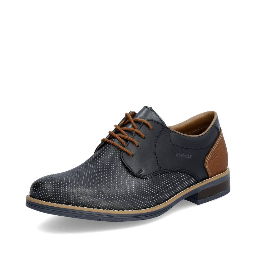Rieker Artikelnummer 10308-14 Rieker Herren Schnürschuhe Marineblau