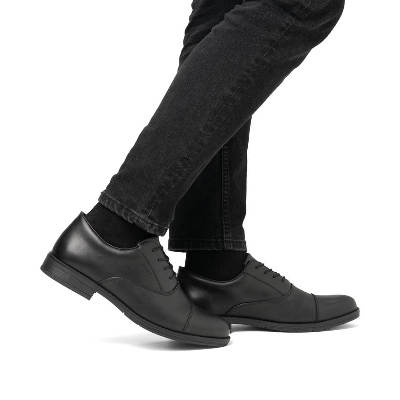 Rieker Artikelnummer 10317-00 Rieker Herren Schnürschuhe Tiefschwarz