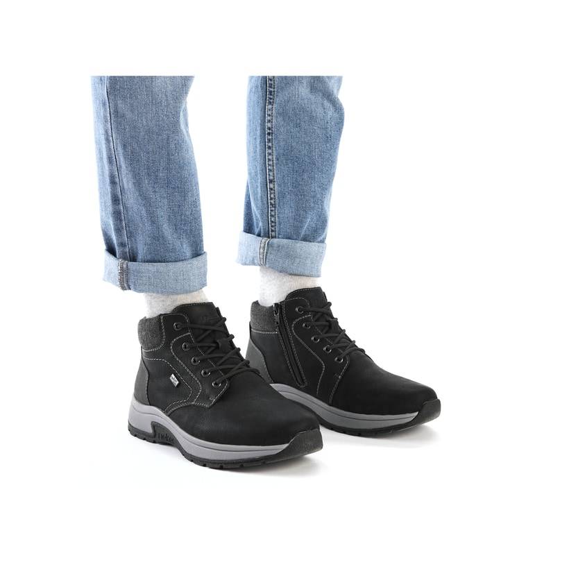 Rieker Artikelnummer 11030-00 Rieker Herren Schnürstiefel Stahlschwarz