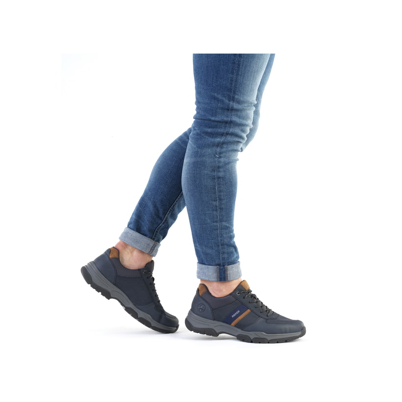 Rieker Artikelnummer 11211-14 Rieker Herren Schnürschuhe Blau-braun