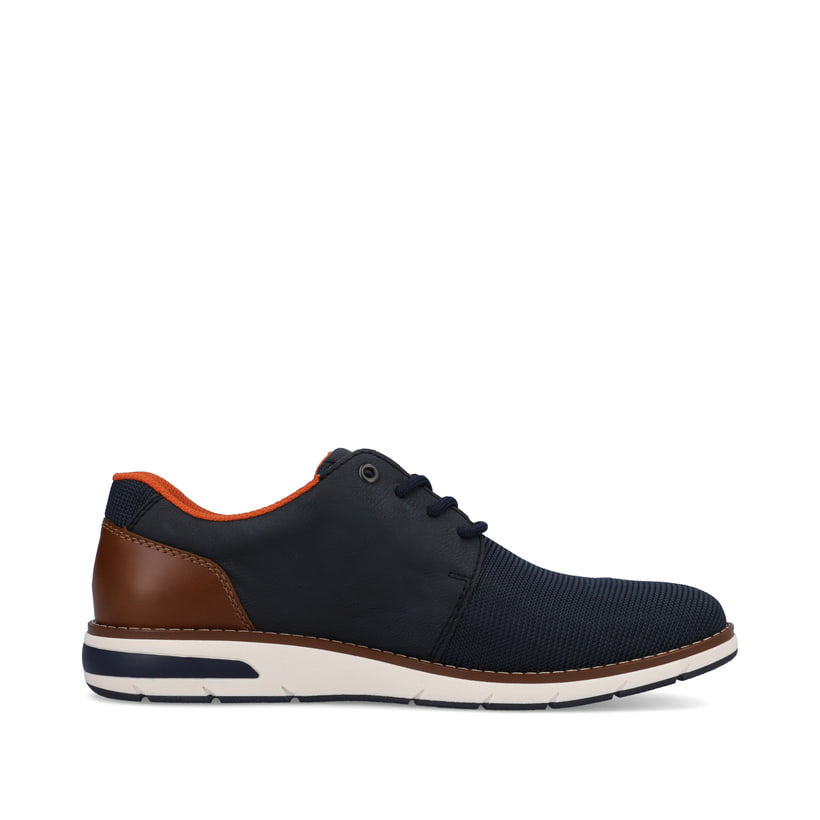 Rieker Artikelnummer 11301-14 Rieker Herren Schnürschuhe Marineblau-orange