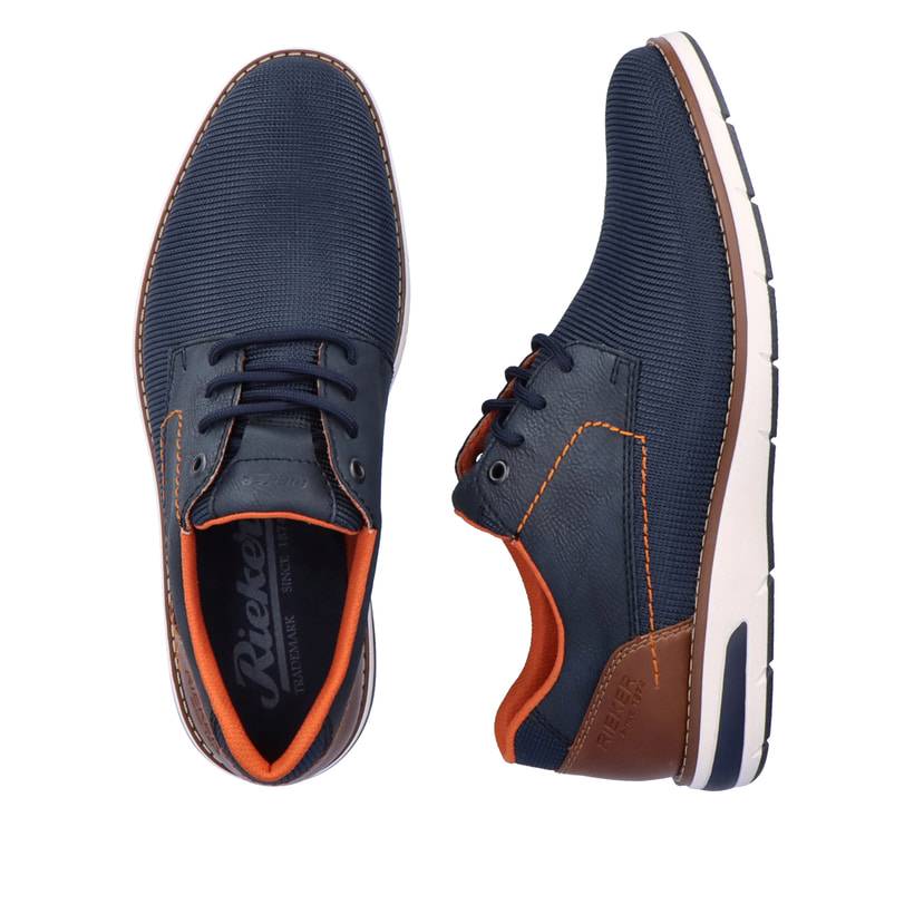 Rieker Artikelnummer 11301-14 Rieker Herren Schnürschuhe Marineblau-orange