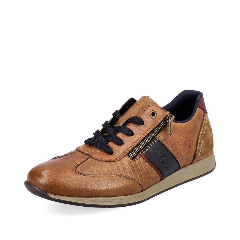 Rieker Artikelnummer 11901-24 Rieker Herren Schnürschuhe Fuchsbraun-schwarz